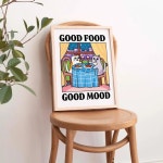 모던 만화 맛있는 음식이 기분을 가져다주는 벽 예술 프린트 캔버스 그림 포스터 거실 침실 홈 데코 선물 1. G3344 : 마리아글로벌9호점