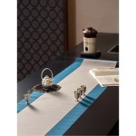 지사 솔리드 워터프루프 다방 롱 뉴 차이나 럭셔리 티 매트 테이블 기 패브릭 티 테이블 매트 미백색의 25x200cm : 브라노