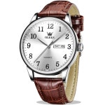 남성용 시계 가죽 읽기 블루 U202 블랙 데이트 실버 손목시계 방수 쉬운 캐주얼 페이스 G5653blackblue : 뉴샐러마켓