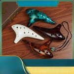 12홀 중급 C조 스모크드 앤 파이어드 오카리나. 12홀 AC 오카리나 좋은 음조와 음색. : 일룡산업