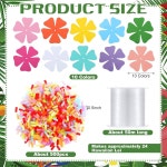 Yunly 24개 하와이안 레이 만들기 파티 방학 용품 열대 공예 VBS 제작 하와이 꽃 종이 장식 학교 키트 목걸이 Hibiscus Flower... 