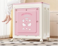 G1817 산리오 이동식 수납함 접이식 정리박스 대용량 바퀴형 귀여운 옷방 꾸미기 : 쿠마네상점