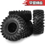 4개 136mm 2.2인치 고무 타이어 휠 1/10 RC 크롤러 자동차용 Axial SCX10 Pro Wraith Capra Trxs TRX4 YK4082 : 구공이앤지