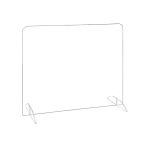 코로나 가림막 투명 아크릴 칸막이 렉산3T막힘 일자형 가림판 식탁 책상 테이블 유치원 : 플라스틱스토어