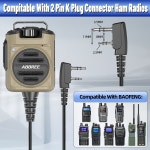 ABBREE AR-158 스피커 마이크 긴 대기 시간 볼륨 조절 가능 선명한 사운드 Baofeng UV-5R 미니 K 타입 햄 라디오와 호환 : 바다글로벌14