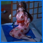 렌트 아 게리프렌드 미즈하라 치즈루 유카타 피규어, 교체 가능한 얼굴 부품 두 개 포함, GK 스태츄, PC 케이스 장식 모델, 컬러 박스 : 더몽테크