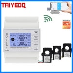 와이파이 스마트 전기 에너지 전력계 계량기, 3 상 kWh 양방향 KCT16 전류 변압기, 230/400VAC : 라이트코