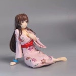 렌트 아 게리프렌드 미즈하라 치즈루 유카타 피규어, 교체 가능한 얼굴 부품 두 개 포함, GK 스태츄, PC 케이스 장식 모델, 컬러 박스 : 더몽테크