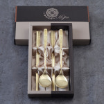 Hjin 모던 사군자 티타늄수저(A스타일) 2인세트 : 수저나라-H.Jin