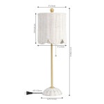 조나단 Y 27 5인치 화이트/브라스 골드 탈 뷔페 테이블 램프 2종... 그늘이 있는 보호 풀 체인 LED 전구 (JYL1138B SET2) DS-L7 : 다드림샵 둘