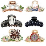 패션 페이스리스 고스트 캐슬 플라워 헤어 클로 여성용   아세테이트 클립 인기 액세서리 : 재상글로벌