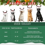 BWOGUE Christmas Antler 강아지 산타 모자 및 스카프 조절 가능한 레드 : 지피아몰