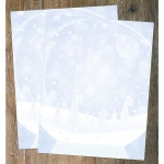 훌륭한 논문! 스노우 글로브 레터헤드, 80 카운트, 11인치 x 8.5인치 (2015046) 80 Count (Pack of 1) : 파셀몰100