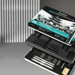 23pcs 스케치 연필 세트 2H-16B 연필 미술 그림 스케치 그림자 초급 아티스트를 부드러운 중간 하드 숯 펜 : 제스121