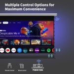 [프로젝터] [스마트 컨트롤] 우프로 92/100/106/110/120/133인치 전동 드롭다운 소프트 PET 프로젝터 스크린 모터형 4K ALR : 바다글로벌6