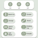 그라인더와 물컵이 있는 율리키커 알약 커터 7 in 1 다기능 의 스플리터 화이트 : Object Sarada