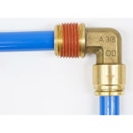 마이티 제품 5팩 DOT 황동 푸시와 연결 피팅 엘보우 8인치 튜브 OD NPT 에어 3/8 Tube x 3/8 NPT : 마일럭스