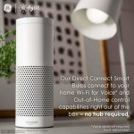 GE 조명 조정 가능한 흰색 다이렉트 커넥트 오목 LED 홍수 전구 블루투스 및 Wi Fi 65W 교체 BR30 허브 없이 Alexa 홈과 함께 작동 2팩... 