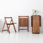 소로홈 4인 원목접이식테이블세트 BDC45 아카시아 1200x800mm, 브라운 8265.9908 : 마켓비 공식스토어