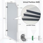 PCS 35 쇼핑몰 공용 1PCS 칸막이 학교 화장실 소변기 공간용 칸막이 공립 벽걸이 4 : 셀렉티온