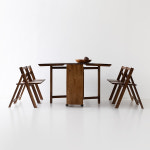 소로홈 4인 원목접이식테이블세트 BDC45 아카시아 1200x800mm, 브라운 8265.9908 : 마켓비 공식스토어