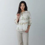 지센 26SS 여성 마57 린넨레이온 보타닉가든 블라우스 LCWSQ326 : 지센 달성군청점