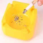 물결샵 플라스틱 컬러 사각 재털이 우드 레트로 모던 가정용 당구장 고급소재 디자인 실내소품 덮개 : MULGYEOL