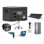 SOUOP  Lifepo4 에너지 시스템 UPS 휴대용 파워스테이션 고속 충전 1000w 발전소 1200W 태양광 발전기 : 열성글로벌