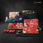 [도시별장 원쁠 한우 선물세트] 가정의날 어버이날 고급 보자기 선물포장 1+등급, 1kg, 1개 : 도시별장