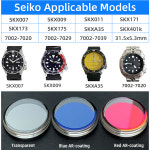 호환  SKX007 SKX009 SKX011 MOD 시계 크리스탈용 사파이어 유리 탑 햇 레드 블루 AR 코팅 시계 부품 1개 : 모두사랑해용