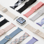 애플워치 스트랩 나일론 솔로루프 밴드 11 10 9 8 7 SE 3 2 울트라 호환 시계줄 줄질 워치스트랩 패브릭 38 40 42 44 46 49mm : 누아트