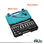 HB 123피스 소켓 세트 AKX008-U 플렉스 래칫 메트릭 바 래칫 소켓 1/4 브레이커 72T 바나듐 90T 크롬 3/8 및 및 임팩트 SAE 딥 세미 드라이브... 