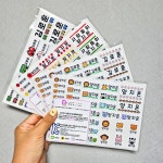 방수네임스티커 혼합형 동물 자동차 과일 꽃 하트  유치원 어린이집 생일선물 : 뚜띠커