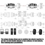 hopsupRC Beadlock 타이어 허브 5cm 1인치 SCX24 TRX4M FCX2 Silver(4pcs : 바로직구1번가