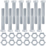회전 커터용 EATHEATY 12팩 5등급 전단 볼트 - 1/2 X 31/2 나일론 너트 : 라비앙로즈7