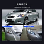 도요타 비오스 2008-2013용 LED 자동차 헤드라이트 어셈블리 한 쌍 전면 헤드램프 DRL 방향지시등 플러그 앤 플레이 : -영원무역-