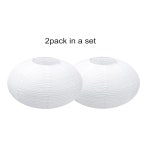 2팩 흰색 타원형 가정 장식용 흰색 그늘막 16인치 16 조명 랜턴 종이 램프 U201D White16inch : 뉴샐러마켓