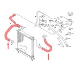메르세데스 벤츠 호환 W201 190E 휘발유 엔진용 실리콘 냉각수 라디에이터 호스 (AC 미포함) A2015012182 : 반월마켓26