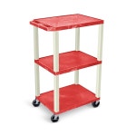 LUXOR UCPL1R 높이 퍼티 유틸리티 42인치 7CM 3단 선반 106 레드 카트 : 알로하창고