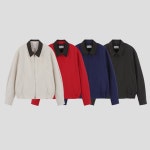 GENTLE COVER 젠틀커버 카카오 배색 레더 카라 자켓 : LOVAN 로반