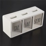 나무로 저금통 아이들 저금함 일일 현금 카운터탑 벽걸이형 은행 1. White : 쇼핑또하자21호점