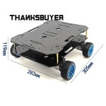 정시출고 품질보증 305 시리즈 12V 320RPM 엔코더 모터 4WD 지능형 자동차 섀시 단일/이중층 아크릴 디퍼렌셜/메카넘 휠 포함 : 핏트레이드41