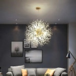 현대적인 금색 크리스탈 샹들리에 민들레 스푸트니크 램프 식당 침실 주방에 1. Gold 8 Heads : 쇼핑또하자25호점