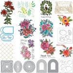 메리 크리스마스 식물 꽃 프레임 클리어 스탬프 메탈 커팅 다이 스텐실 핫 포일 앨범 카드 펀치 템플릿 1. H3125 : 쇼핑하자30호점