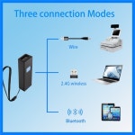 3IN 1 무선 BT 5.0 버전 2d qr 소매점 슈퍼마켓 약국용 미니 휴대용 바코드 스캐너 : 스윗킷