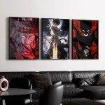 애니메이션 블랙 클로버 방수 벽 스티커 접착 아트 포스터 퇴색 방지 홈 룸 장식 1. Black25 : 쇼핑또하자23