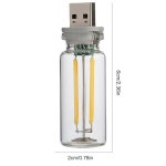 자동차 실내용 usb led 조명, 터치 절약형 디자인, 유리병 조절 램프, 조명 침실용 자동차, 대기 플러그인 에너지 Red : 손수점스토어