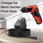 블랙 데커 드릴 충전기용 DC 5V 전원 코드 PD360 PD400LG CSD300T UA-0402 5102970-19 UA050020 90500896 90500898 510240 : 자성바른