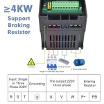 7 5KW 10 37 5A 가변 주파수 드라이브 vfd 220v 입력 220v 3상 출력, 0-3000Hz, 업/다운 버튼 튜닝 모드 업그레이드, 정밀 제어를 0 01Hz... 