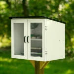 야파 작은 도서관 박스 야외 22x14x19 인치 흰색 도서 키트 이웃 및 지역 16x14x23 : 모든상사맨